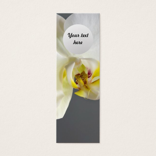Cartes De Visite Fleur d'orchidée blanche (Devant)
