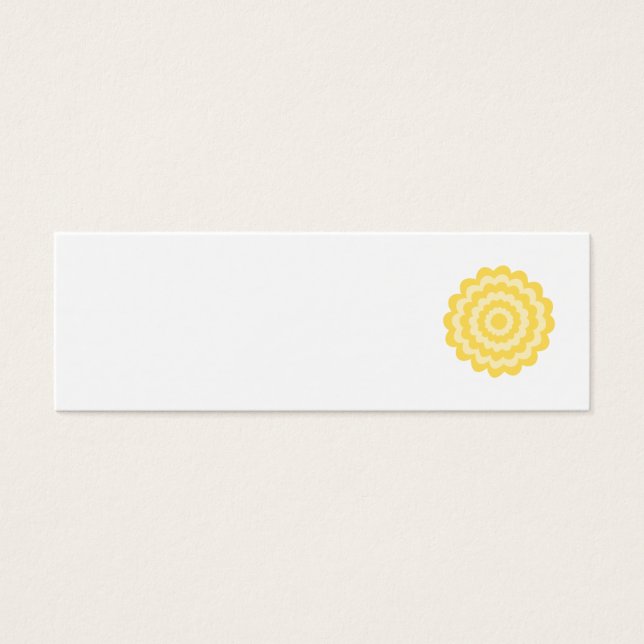 Cartes De Visite Fleur jaune. (Devant)