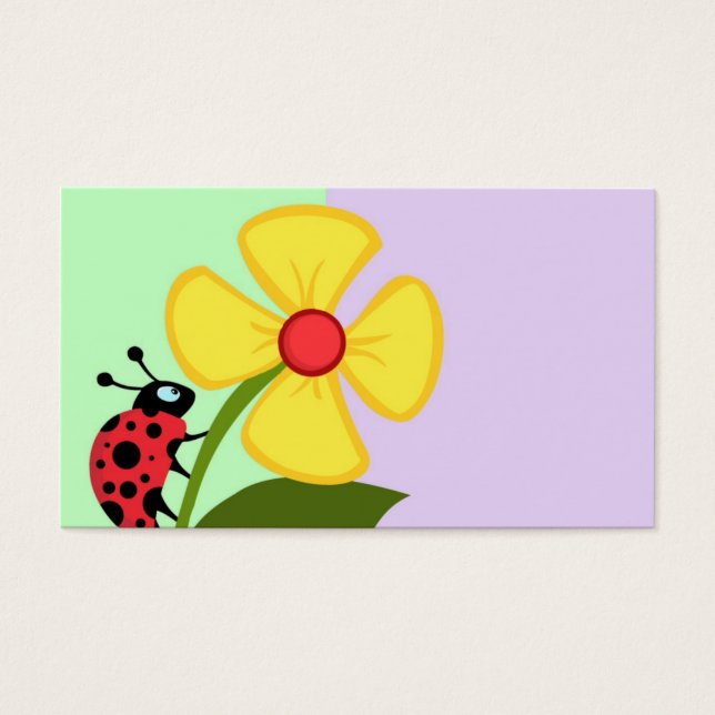 Cartes De Visite Fleur Ladybug (Devant)