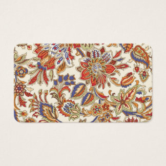 Cartes De Visite Fleur Paisley Motif Paisley Motif coloré