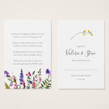 Fleur sauvage No Wrap Douche - étiquette cadeau