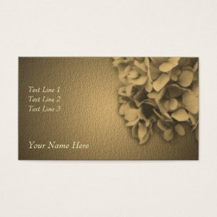 Cartes De Visite Fleur Sepia Hydrangea âgée