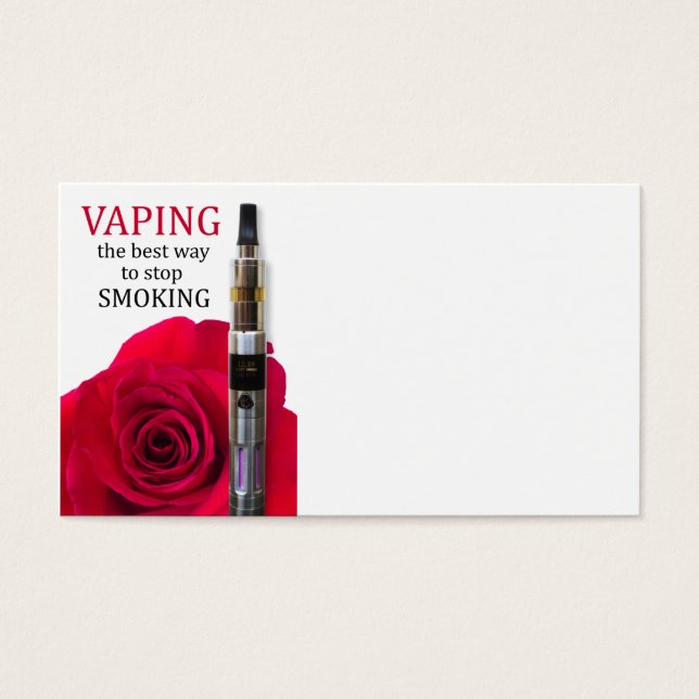 Cartes De Visite Fleur Vapeur et rose (Devant)