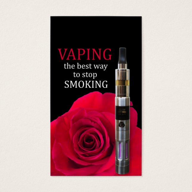 Cartes De Visite Fleur Vapeur et rose (Devant)