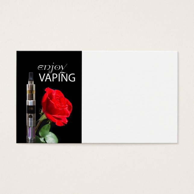 Cartes De Visite Fleur Vapeur et rose (Devant)