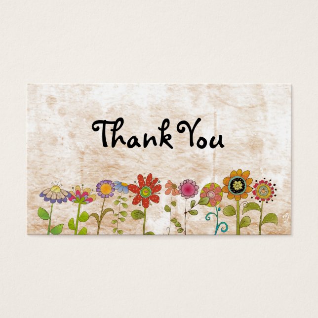 Cartes De Visite Fleurs (Devant)