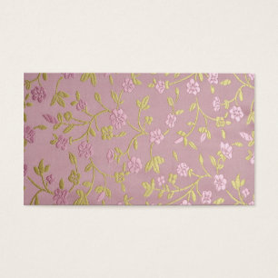 Cartes De Visite Fleurs brodées par rose