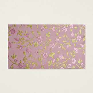 Cartes De Visite Fleurs brodées roses