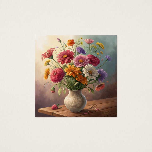 Cartes De Visite Fleurs dans le vase (Devant)