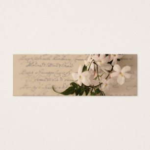 Cartes De Visite fleurs de jasmin sur l'ancien signet d'écriture m