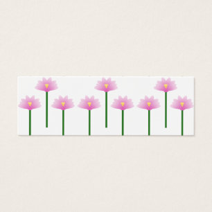 Cartes De Visite Fleurs de Lotus roses sur tiges vertes