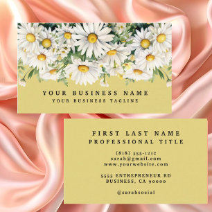 Cartes de visite Fleurs de marguerites blanches él