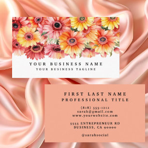 Cartes de visite Fleurs de marguerites Gerbera lum