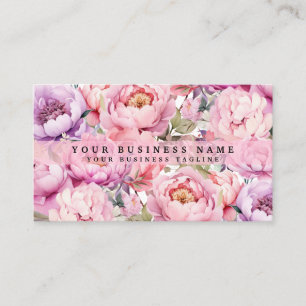Cartes de visite Fleurs de paonies Paonies