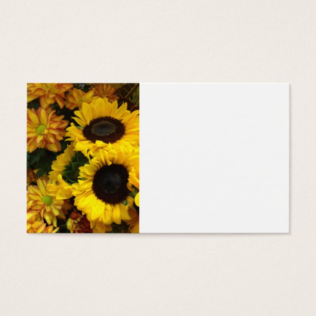 Cartes De Visite Fleurs de Tournesol (Devant)