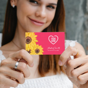 Cartes de visite Fleurs de tournesol Icônes de rés