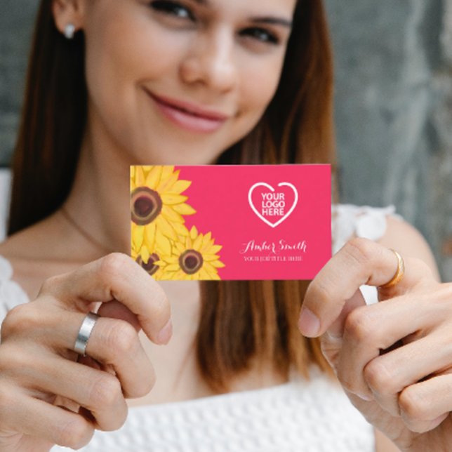 Cartes de visite Fleurs de tournesol Icônes de rés (Créateur téléchargé)