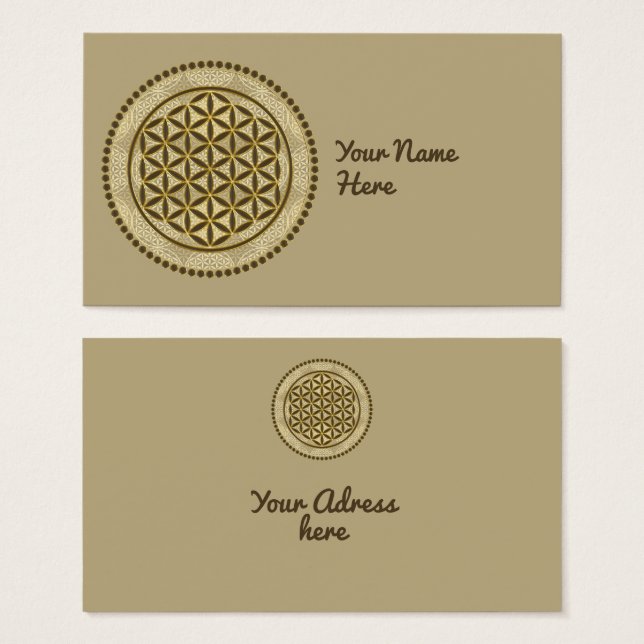 Cartes De Visite FLEURS DE VIE - Symbole de géométrie sacrée Art 2 (Devant & derrière)