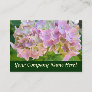 Cartes de visite Fleurs d'hortensia rose Nature Fl
