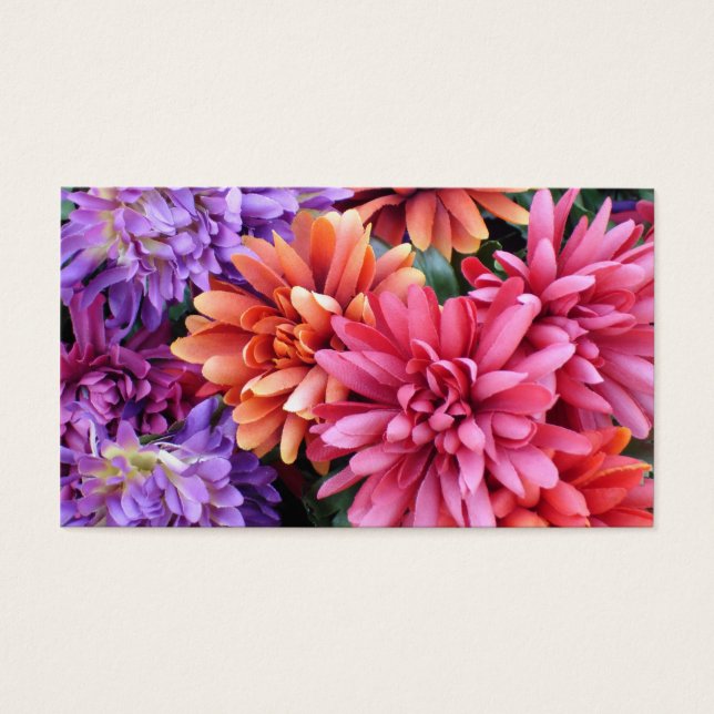 Cartes De Visite Fleurs éclatantes (Devant)