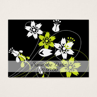 Cartes De Visite Fleurs et perles élégantes