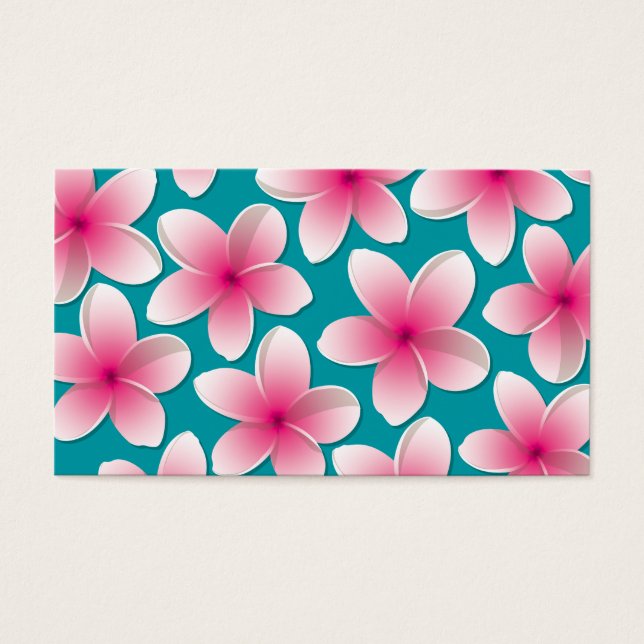 Cartes De Visite Fleurs frangipani/Plumeria (Devant)