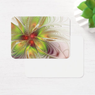 Cartes De Visite Fleurs imaginaires fractales douces et tendres