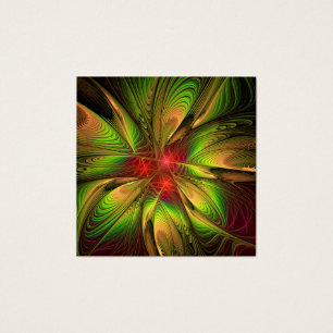 Cartes De Visite Fleurs imaginaires fractales douces et tendres