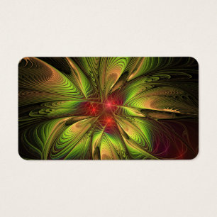 Cartes De Visite Fleurs imaginaires fractales douces et tendres