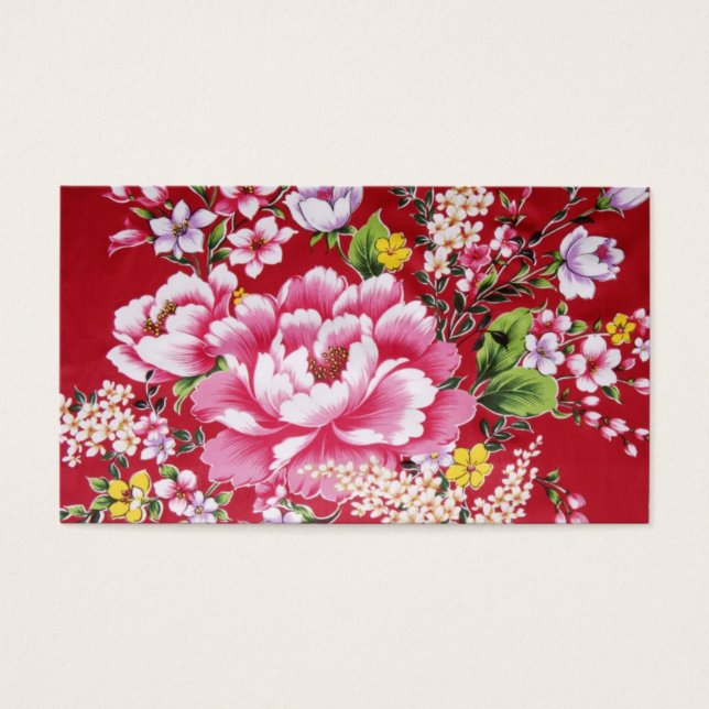 Cartes De Visite Fleurs japonaises Kimono (Devant)