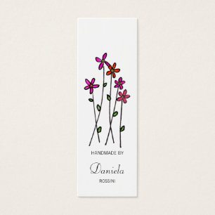 Cartes De Visite Fleurs longues tiges, Étiquettes de cuisine / arti