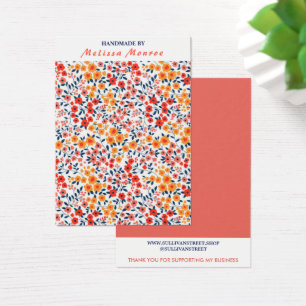 Cartes De Visite Fleurs mignonnes colorées Afficher bijoux Boucles 
