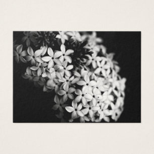 Cartes De Visite Fleurs noires et blanches