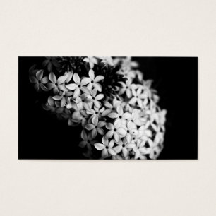 Cartes De Visite fleurs noires et blanches