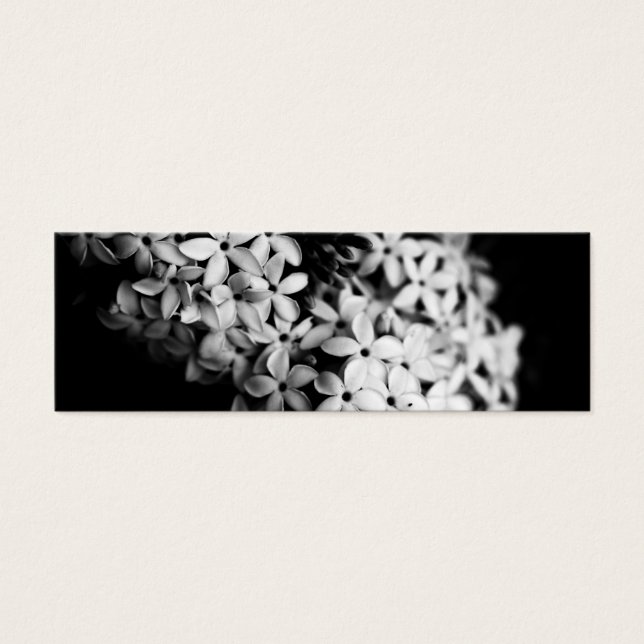 Cartes De Visite Fleurs noires et blanches (Devant)