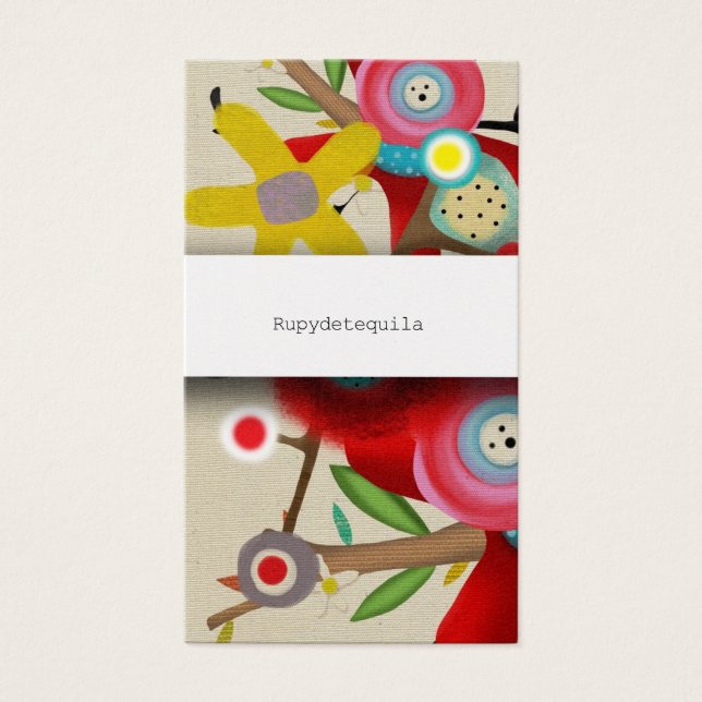 Cartes De Visite Fleurs Rupydetequila (Devant)