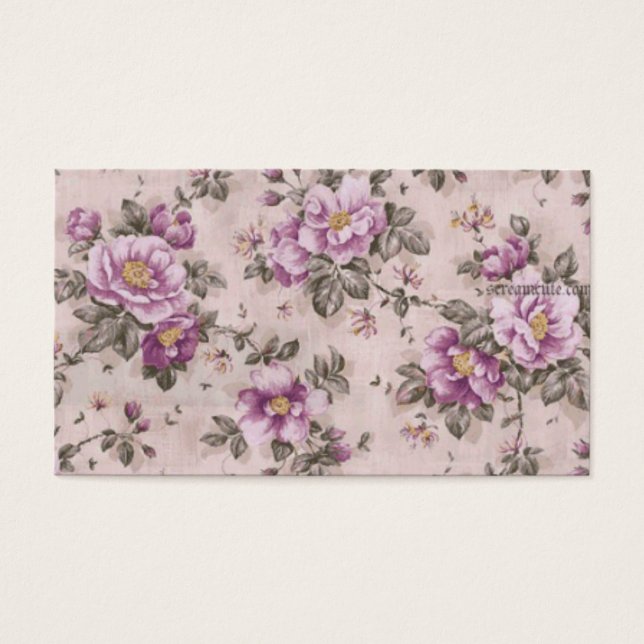 Cartes De Visite Fleurs vintages (Devant)