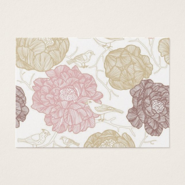 Cartes De Visite Fleurs vintages (Devant)