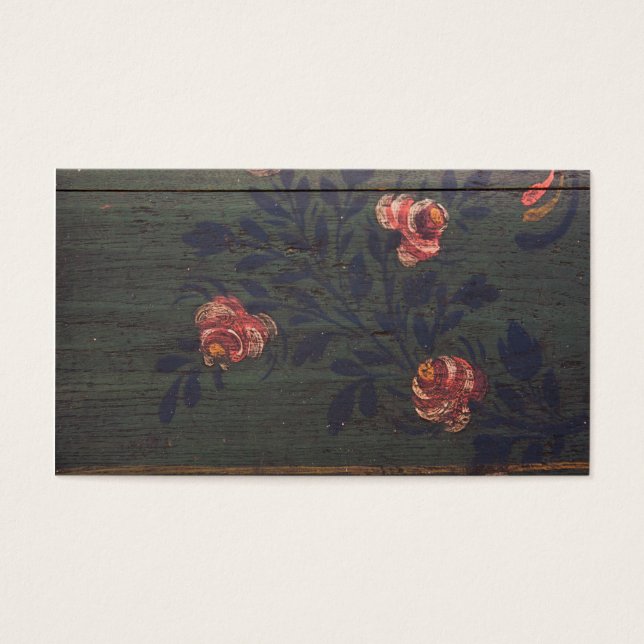 Cartes De Visite Fleurs vintages rustiques (Devant)