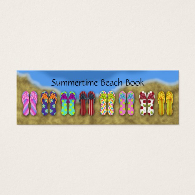 Cartes De Visite Flip Flops Ocean Signet (Devant)