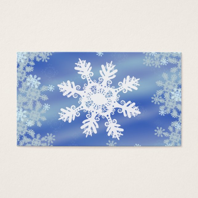 Cartes De Visite Flocon de neige (Devant)
