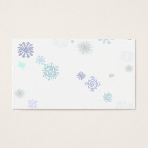 Cartes De Visite Flocons de neige pâles