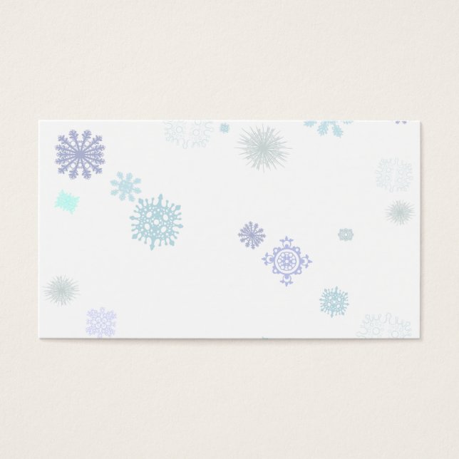 Cartes De Visite Flocons de neige pâles (Devant)
