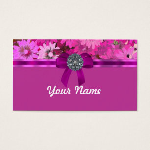 Cartes De Visite Floral assez rose