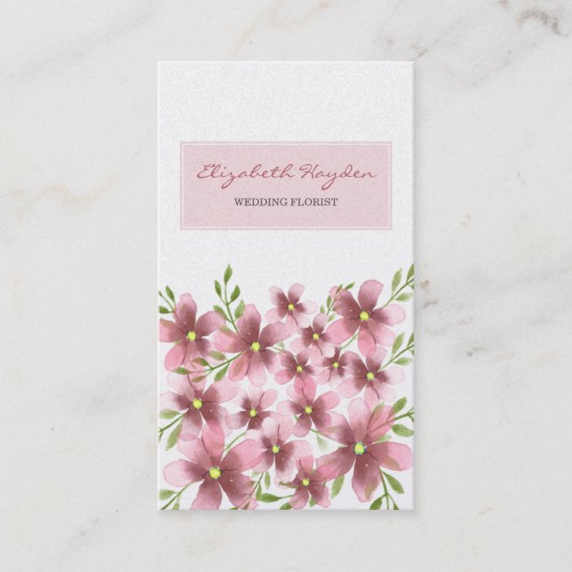 Cartes de visite Floral Blush (Devant)
