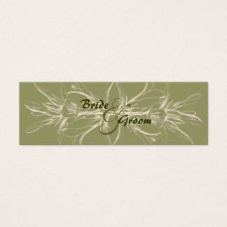 Cartes De Visite Floral d'olivier antique Sauvez la date