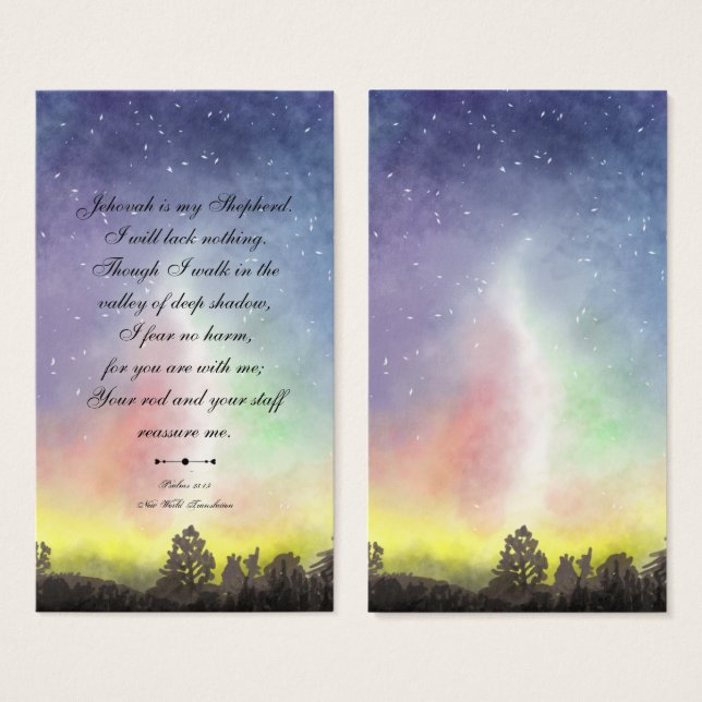 Cartes De Visite Floral Élégant Moderne Bible Religieuse (Devant & derrière)