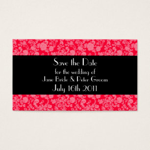 Cartes De Visite Floral Rococo Mariage, enregistrer la date mini ca
