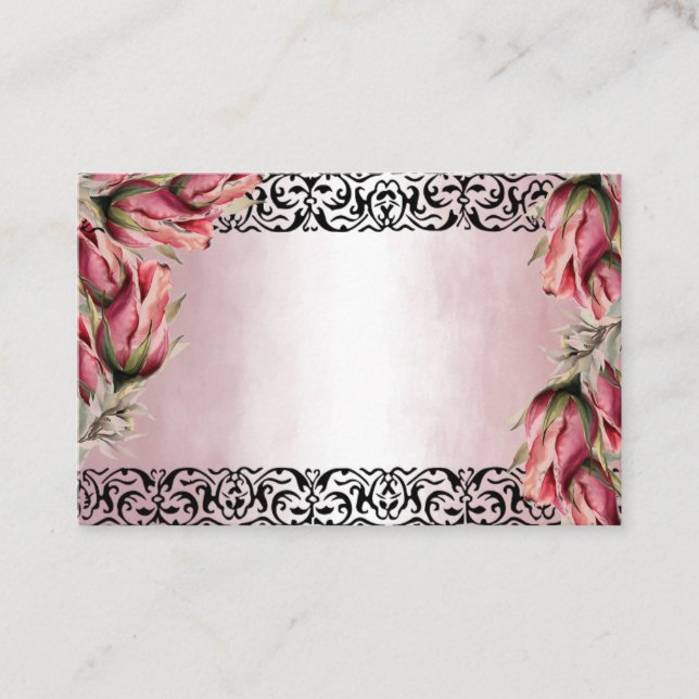 Cartes de visite florales aquarelle (Devant)
