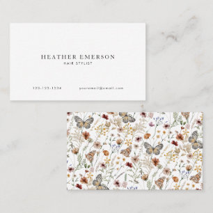 Cartes de visite florales simples